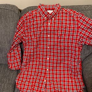 Like New Red, Black & White Checkered Shirt